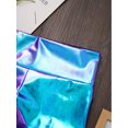 thumbnail image 6 of TiaoBug Kids Boys Girls Metallic Dance Shorts Sports Gymnastics Athletic Booty Bottoms 4-14 Colorful Blue 14, 6 of 7