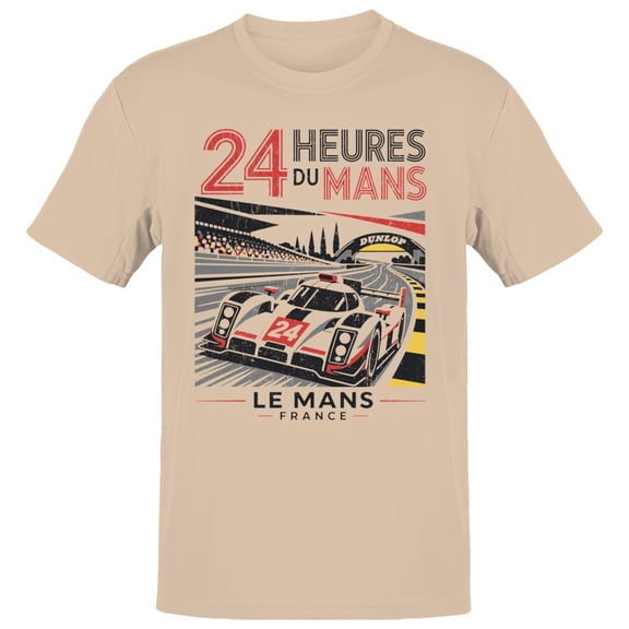 Smartprints 24 Heures Du Mans Racing Men's T-Shirt Natural, Cotton, S