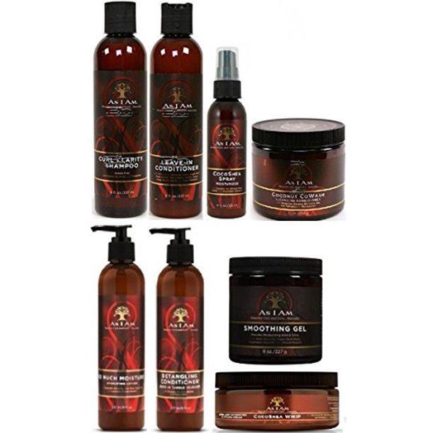 As I Am Naturally 8pcs Ultimate Jumbo Combo Curl Shampoo Leave In Conditioner So Much Moisture Cocoshea Whip Cocoshea Spray Smoothing Gel Detangling Conditioner And Cocnut Cowash Walmart Com Walmart Com
