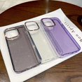 thumbnail image 2 of Compatible with iPhone 15 Pro Max Cute Case Bling Clear Glitter Sparkle Electroplated Lens Frame Soft Bumper Fashion Protection Shockproof Cover for Women Girls Man Silver, 2 of 7