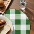 thumbnail image 3 of Green Plaid Round 15 Inch Placemats Set of 8, Spring Summer Farmhouse Buffalo Checkered HeatResistant Non Slip Place Mats for Dining Table, Wipeable Braided Kitchen Table Mats for Housewarming, 3 of 9