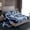 Blue, variant on Castle Fairy Gradient Stripes Twin Sheet Sets,Abstract Watercolor Lines Bedding