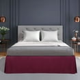 thumbnail image 4 of PiccoCasa Pleated Ruffle Bed Skirts with 14" Drop, Burgundy Full, 4 of 7