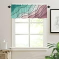 thumbnail image 5 of Geometric Curtain Valance for Windows Gray Modern Rod Pocket Valance Window Treatments 1 Panel Abstract Beach Short Curtains for Kitchen Windows Bathroom Bedroom 54 x 18 inch, 5 of 6