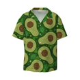 thumbnail image 5 of Picia Big Colorful Avocados Men's Linen Shirts Short Sleeve Cuban Beach Shirts Casual Shirts Button Down Shirt for Men Beach Summer Wedding Shirt-3X-Large, 5 of 7