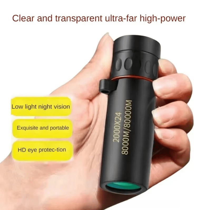 2000x24 Monocular Telescope Mini Portable HD Low Light Binocular with Holder Outdoor Camping Climbing Birdwatching Telescopes
