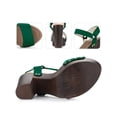 thumbnail image 2 of BLISSFUL STEP Women's Platform Slingback High Block Heel Sandals, 2 of 5