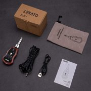 LEKATO Guitar Headphone Amplifier Micro Headphone Amplifier Bass Guitar Headphone Amplifier Rechargeable Mini Guitar Practice Amp with Bluetooth Receiver Clean Chorus Overdrive Distortion and Wah
