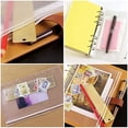 thumbnail image 2 of Carpeta de archivos A6 con bolsillo transparente, 12 bolsillos de plástico con 6 agujeros para carpetas. Es adecuada para personas que estudian y trabajan para almacenar cosas., 2 of 5