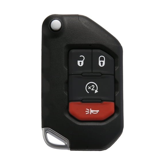 Unique Bargains 4 Button Remote Control Key Case Shell Keyless Entry Housing for Jeep Wrangler 2018-2021
