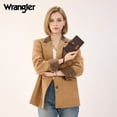 thumbnail image 3 of Wrangler Wallets Women Small Wristlet Wallets, Card Cases & Money Organizers Wallet Bifold with Phone Pocket and Rfid Lining, Coffee, 3 of 6