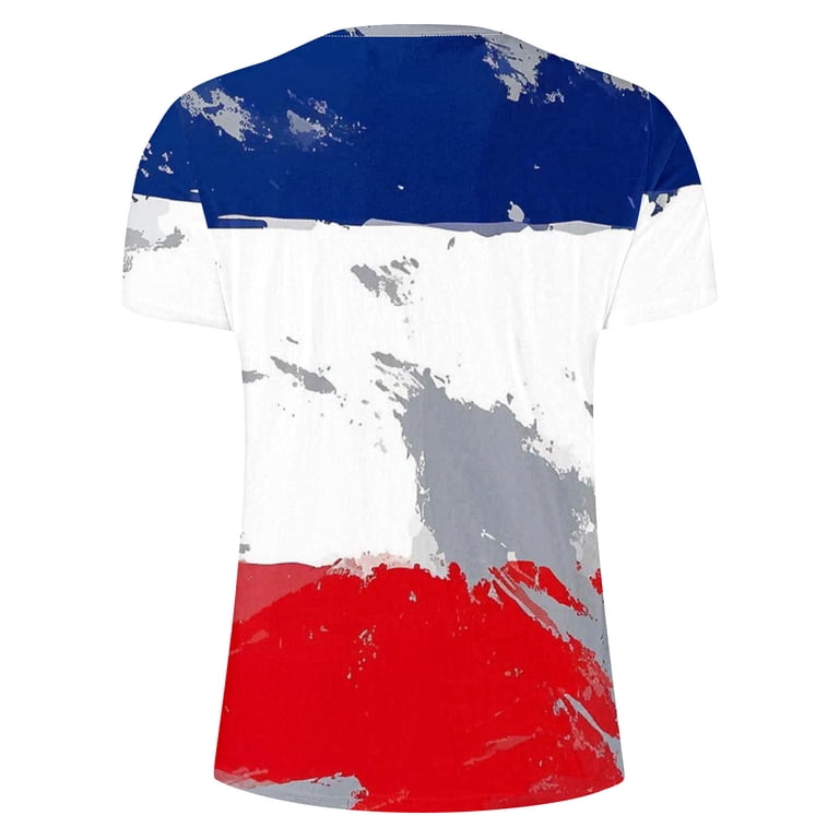 BADHUB Big & Tall Summer T Shirts for Men Casual Color Block Tie