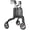Black, variant on HOMLAND 3-Wheel Folding Walkers for Seniors, Lightweight Three Wheel Walker with Cane and Cup Holder, Height Adjustable Narrow Space Mobility Aid - Purple