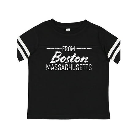 

Inktastic From Boston Massachusetts in White Distressed Text Gift Toddler Boy or Toddler Girl T-Shirt