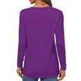 thumbnail image 3 of MOSHU 3 Pack T Shirts for Women Crew Neck Long Sleeve Womens shirts Casual Loose Fit Fall Tops, 3 of 8