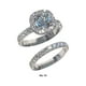 thumbnail image 2 of Minnieouse Anillo de compromiso de boda de primera calidad, cómodo de llevar, conjuntos de anillos nupciales de moda apilables dobles Ropa, zapatos y accesorios Miscelánea Plata 10, 2 of 6