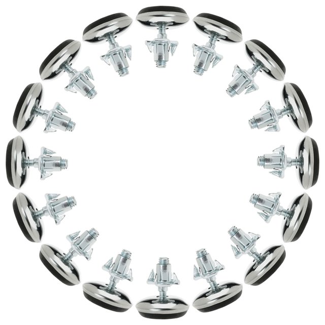 M6 x 13 x 30mm Tornillo en deslizadores de muebles, pies niveladores, protector de suelo ajustable con tuercas en T para patas de mesa, 16 piezas