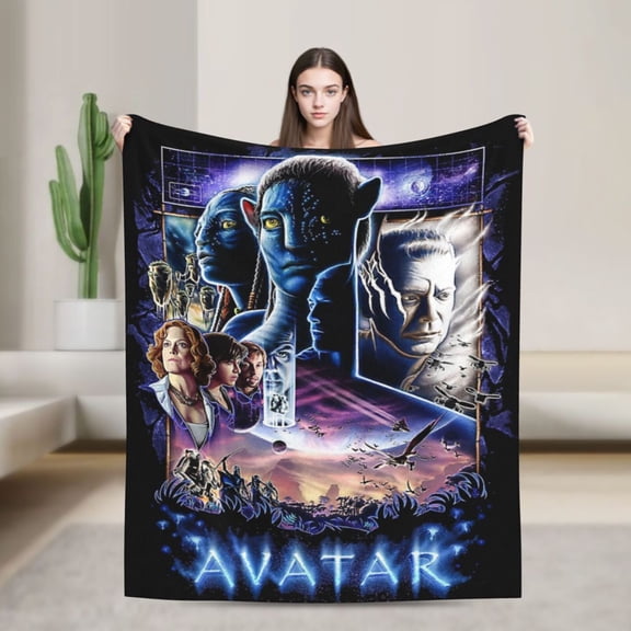 Blanket Avatar Flannel Blanket Funny Ultra-Soft Micro Warm Throw Blanket For Boys Girls Young Adults, Warm Flannel Blanket For Living Room Bedroom Couch Bed 50"X40"