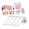 thumbnail image 4 of simhoa Ruban Adhésif Double Face Réutilisable pour Montage Domestique Ruban Adhésif Multifonctionnel Transparent pour Jouet Sensoriel Éducatif pour Enfants, 5 Pcs Transparent, 5cm Seau de Rangement, 4 of 8