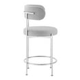 thumbnail image 4 of Modway Albie Fabric Counter Stools - Set of 2 in Gray Silver, 4 of 11