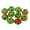thumbnail image 4 of 10 Stk. Doppelfarbige D12 Würfel Set Würfelset Würfelspiel Für Partyspiel Brettspiel naranja CUTICAT Juego de dados de 12 caras, 4 of 8