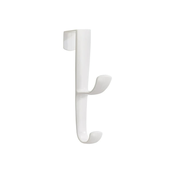 Mainstays White Plastic Over The Door Double Hook Walmart Com Walmart Com