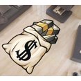 thumbnail image 1 of Moneybag Rug,Banknote Rug,Dollar Rug,Currency Rug,Money Rug,Man Cave Rug,Area Rugs,Pupular Rug,Personalizable Rug,Modern Home RugWF310.7 (71\u201dx110\u201d)=180x280cm, 1 of 6