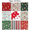 thumbnail image 5 of 10pcs Christmas Series Cottons Fabric Printed Cloth Sewing Quilting Fabrics Patchwork Needlework DIY Handmade Craft Sewing Decor, 5 of 6