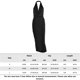 thumbnail image 4 of Vestido halter para mujer Vestido largo con cuello en V profundo Sin mangas Slim Fit Clubwear Ropa FLhrweasw Nuevo, 4 of 7