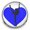 Blue, variant on Choose Color | Dancer Heart Snap Jewelry Ginger Charm Button Fits Custom Necklaces, Bracelets