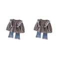 thumbnail image 1 of Qarigey Conjunto de abrigo para niña, traje para niño, traje para niño, lavable, transpirable, , ropa diaria, pantalones de moda para otoño Type8 NO8, 1 of 6