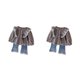 thumbnail image 4 of Guardurnaity Conjunto de abrigo para niña, traje para niño, traje para niño, ropa exquisita de encaje transpirable, Top de costura de moda de Type9 NO9, 4 of 6