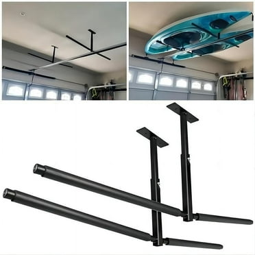 HECASA 2 Kayak Canoes Ceiling Storage Rack Adjustable SUP & Surf Hi Port Mount Overhead Garage Hanger Frame