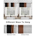 thumbnail image 6 of Black Brown Kitchen Curtain Valances for Windows Farmhouse Short Curtains, Contemporary Striped Boho Art Rod Pocket Valance Curtain for Bedroom Cafe Living Room 60"x14", 6 of 8