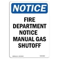 thumbnail image 1 of SignMission OS-NS-A-1218-V-12562 Panneau d'Avis OSHA 12 x 18 Po - Manuel d'Avis du Service d'Incendie, 1 of 1
