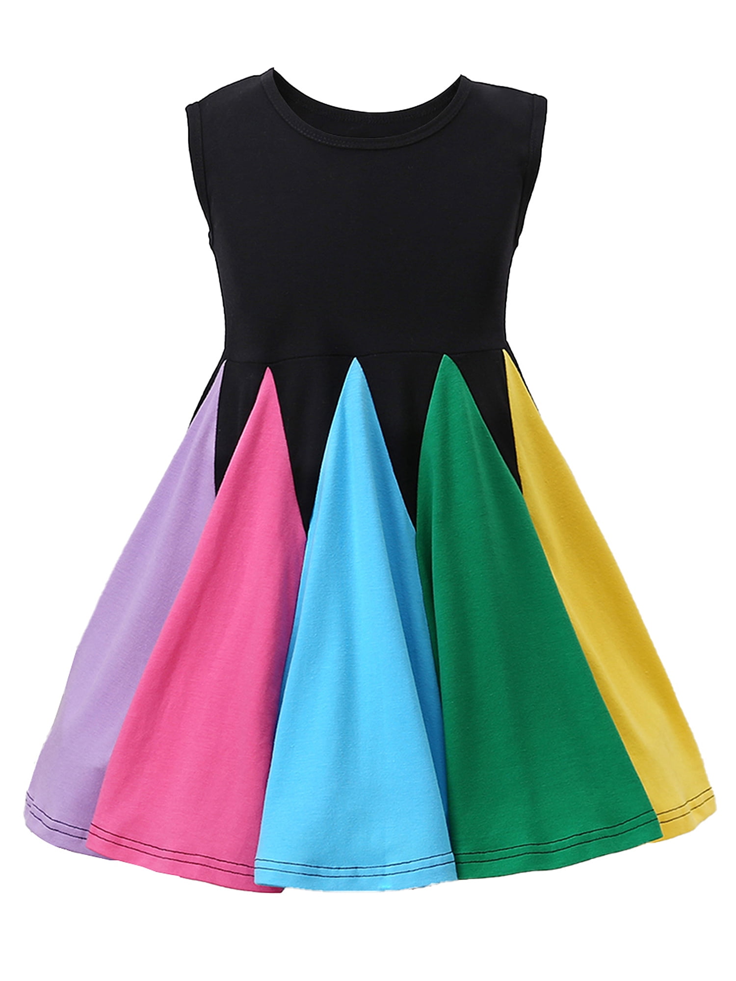girls rainbow stripe dress