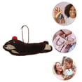 thumbnail image 4 of Unique Bargains 1 Pc Handbag Charm Dog Beaded Chain Handbag Accessories Dark Brown Light Yellow, 4 of 6