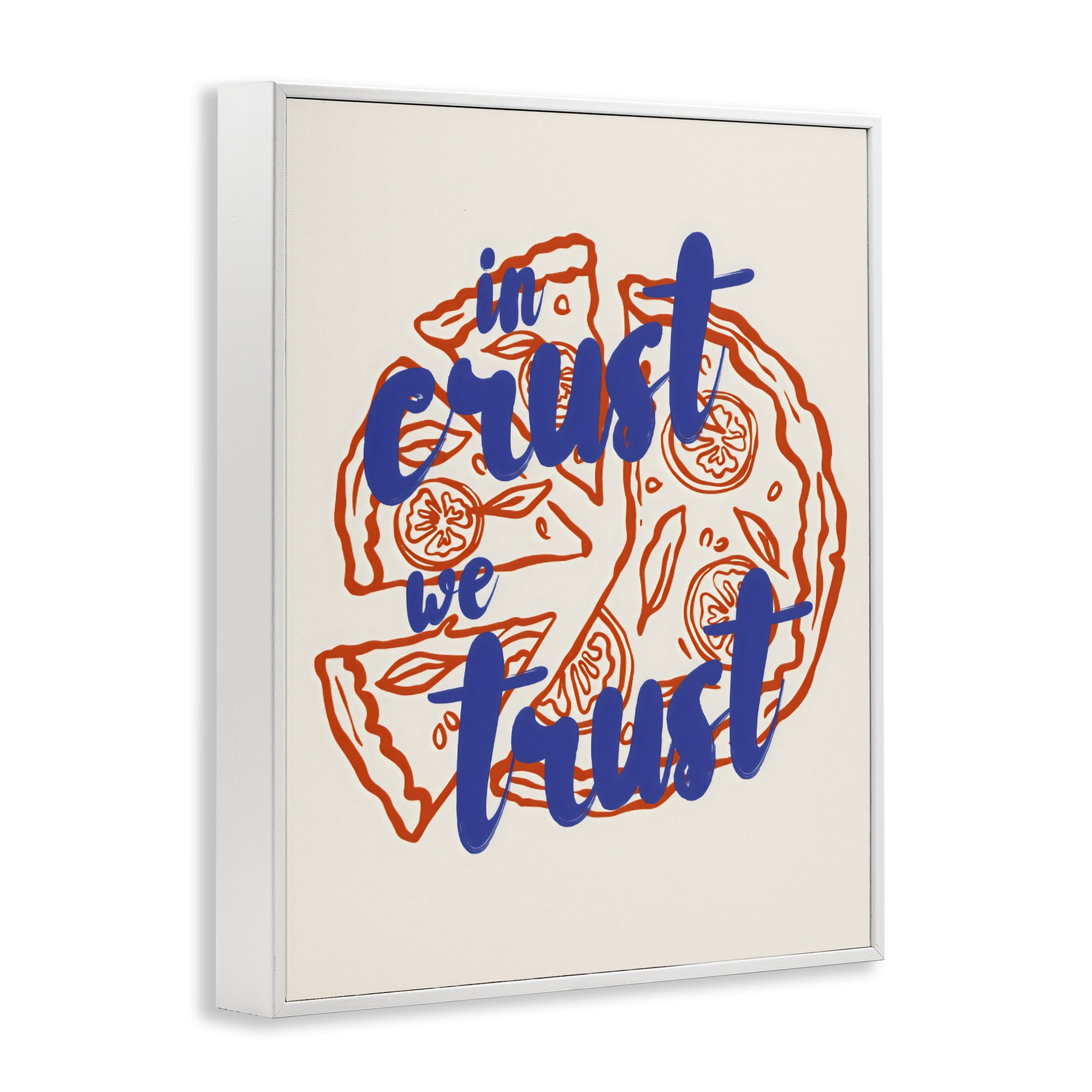 Stupell Industries In Crust We Trust Pizza White Framed Giclee Art, design by The Prints Vibe
