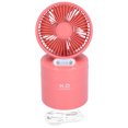 thumbnail image 1 of Humidificador con ventilador de 4000 mAh, pulverizador de niebla doble, carga USB, ventilador, humidificador de refrigeración para dormitorio, rojo, 1 of 10