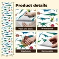 thumbnail image 4 of Peel and Stick Wallpaper Canvas Contact Paper Cartoon dinosaurs personages seamless Extinct ocean dinosaurs Self Adhesive and Removable 24in x 118in, 4 of 8