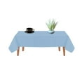 thumbnail image 2 of Rectangle Table Cloth for Dinning Tables, Kitchen,, 100% Cotton Table Top Covers, 600 TC Dust Proof Linen Covers for Tables, Soft and Luxury, Pack of 5 Piece - Light Blue Solid, 60 x 84 Inch., 2 of 5