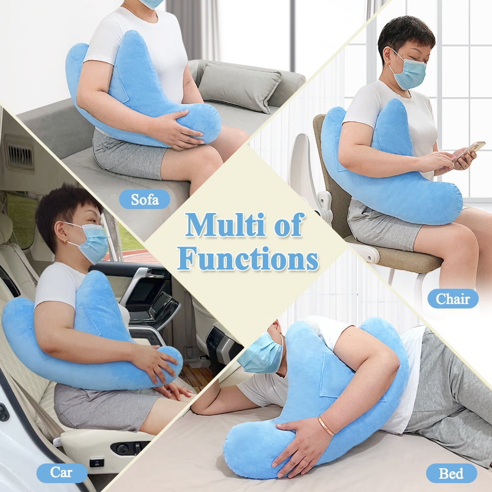 Shoulder Surgery Pillow for Sleeping, Rotator Cuff and Neck Pain Relief, Side Sleeper Arm Support Pillow, Bed Wedge for Post-Surgery