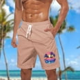 thumbnail image 1 of Sentmoon Mens Swim Trunks Quick Dry Summer Loose Elastic High Waist Workout Shorts Drawstring Palm Tree Print Golf Shorts with Pockets 2025 Athletic for Sports Wear Pink XXL, 1 of 5