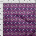 thumbnail image 2 of oneOone Viscose Jersey Fabric Leaves & Floral Block Print Sewing Fabric BTY 60 Inch Wide, 2 of 4