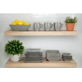 thumbnail image 3 of 10 Strawberry Street Nova Square 40 Piece Stoneware Dinnerware Set, Gray, 3 of 12