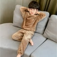 thumbnail image 5 of Uuszgmr Kids Outfit Sets For Girl Boys' Girls' Flannel Clothes Set Warmth sweatshirt Top And Pants Winter Warm Soft Warmth Homewear With Sweatpants Comfortable Wear, 5 of 5