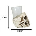 thumbnail image 2 of Set Of 4 Gothic Graveyard Macabre Grinning Evil Skull Shot Glass Holder Figurine, 2 of 9