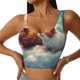 thumbnail image 1 of Fotbe Cloud Guinea Pig Sujetador Deportivo Largo sin Aros para Mujer con Almohadillas y Soporte Medio, Transpirable y Absorbente, Camiseta Tipo Chaleco o Tank Top-Small, 1 of 8