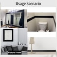 thumbnail image 7 of 32ft Black Border Peel & Stick Wood Grain,Self Adhesive Mirror Frame Border,Removable Waterproof Bathroom Mirror Tape Sticker Trim,3.93x32ft, 7 of 7