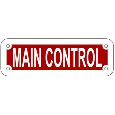 MAIN CONTROL SIGN (RED REFLECTIVE , ALUMINIUM 2X6 )